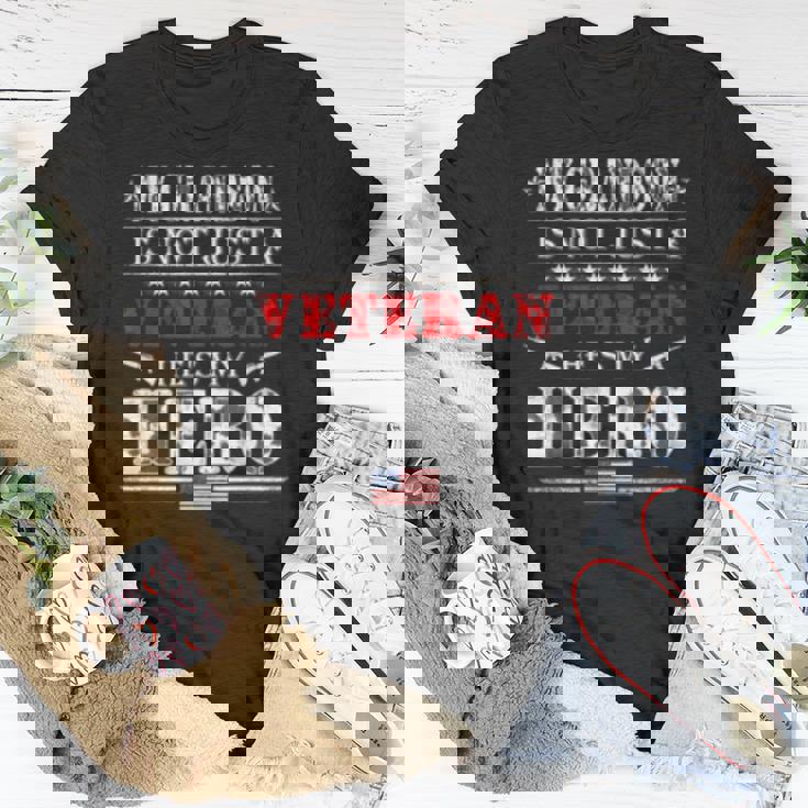 Military Family Veteran My Grandson Us Veteran My Hero Unisex T-Shirt Unique Gifts