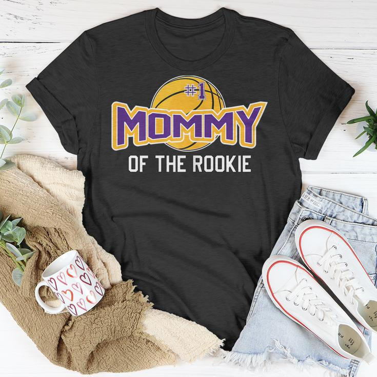Mommy Of Rookie 1St Birthday Basketball Theme Matching Party Gift For Womens Unisex T-Shirt Unique Gifts
