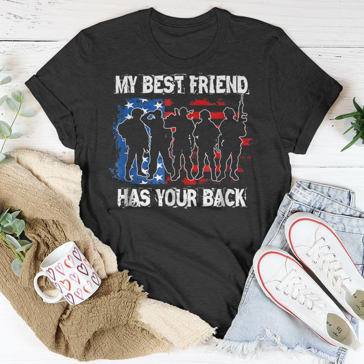 My Best Friend Has Your Back MilitaryUnisex T-Shirt Unique Gifts