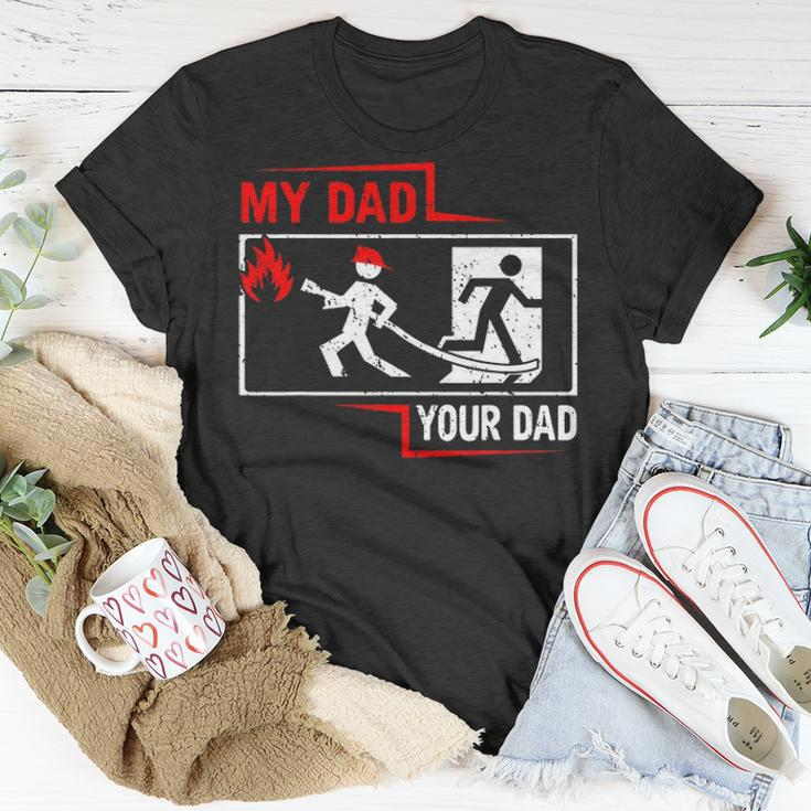 My Dad Your Dad Firefighter Son Proud Fireman Kids Unisex T-Shirt Funny Gifts