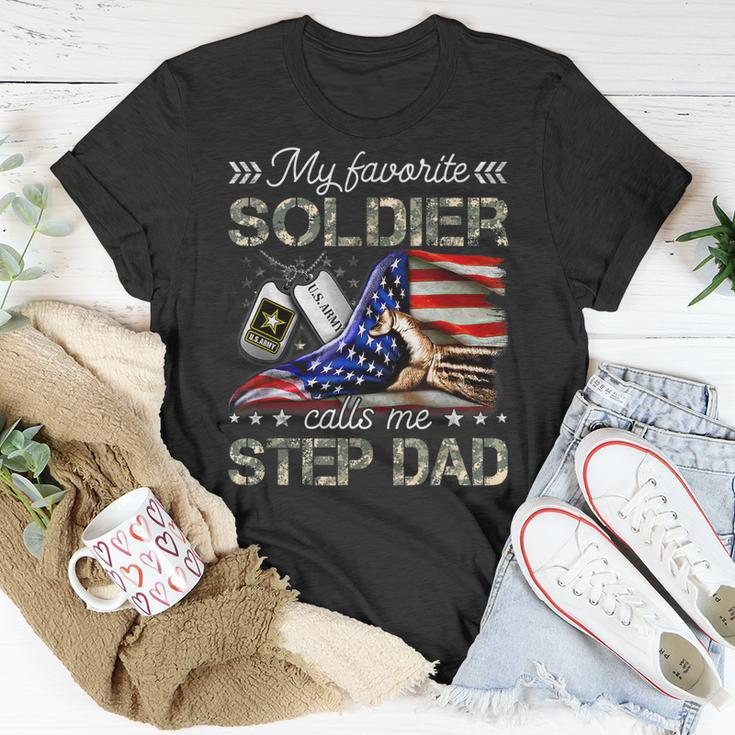 My Favorite Soldier Calls Me Step Dad Army Graduation Unisex T-Shirt Unique Gifts