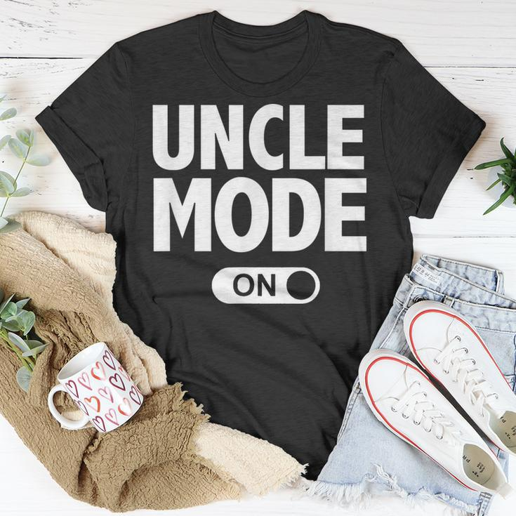 New Uncle Mode Pregnancy Baby Announcement Unisex T-Shirt Unique Gifts