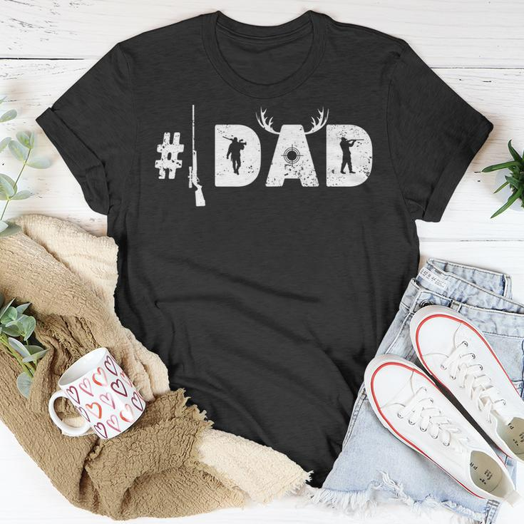 Number One Best Hunting Dad Deer Hunter Fathers Day Gift Gift For Mens Unisex T-Shirt Unique Gifts