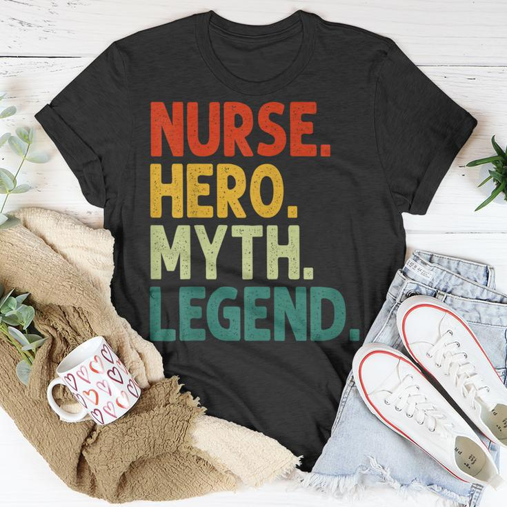 Nurse Hero Myth Legend Retro Vintage Krankenschwester T-Shirt Lustige Geschenke