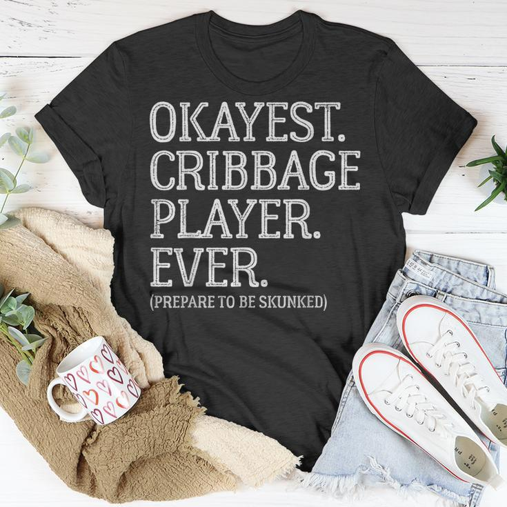 Okayest Cribbage Player Ever Prepare To Be Skunked Vintage T-Shirt Funny Gifts
