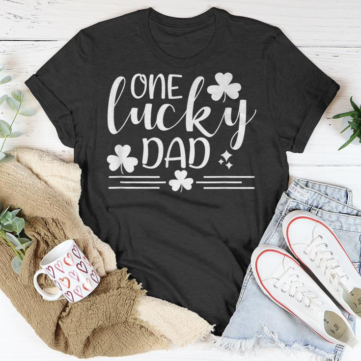 One Lucky Dad St Patricks Day Daddy Irish Shamrock Fun T-Shirt Funny Gifts