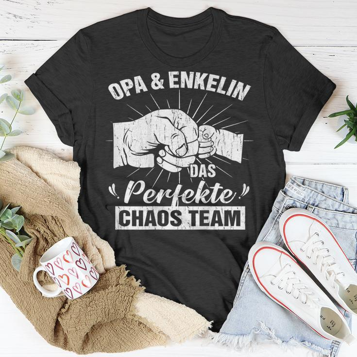 Opa Enkelin Das Perfekte Chaos Team Lustig Partnerlook Opa T-Shirt Lustige Geschenke