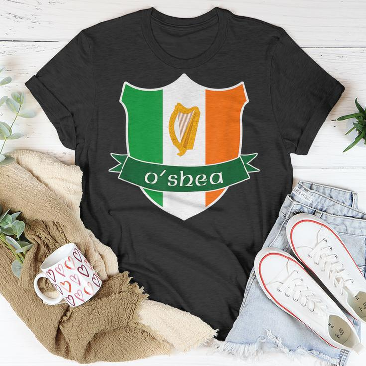 Oshea Irish Name Ireland Flag Harp Family Unisex T-Shirt Funny Gifts