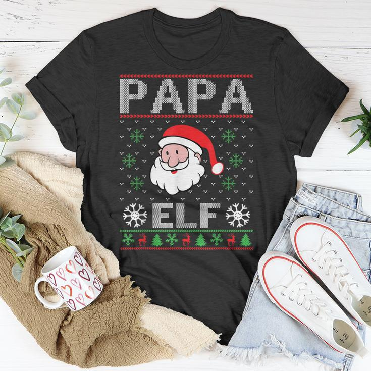 Papa Elf Outfit Weihnachten Familie Elf Weihnachten T-Shirt Lustige Geschenke