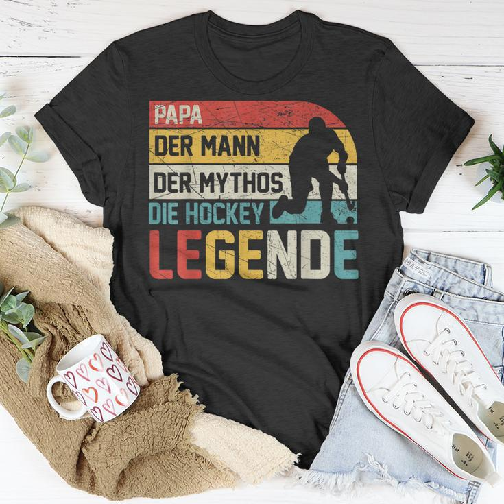 Papa Hockey Legende T-Shirt, Retro Hockeyspieler Design Lustige Geschenke