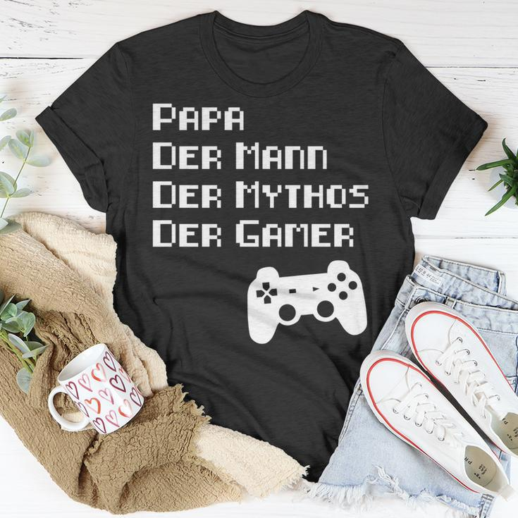 Papa Vater Mythos Legende Gamer Zocker Langarmshirt Lustige Geschenke