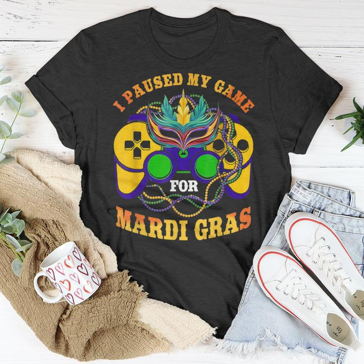 I Paused My Game For Mardi Gras Gamer Gaming Kids Boy V2 T-Shirt Funny Gifts