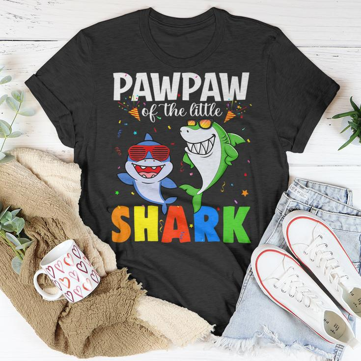 Pawpaw Of The Birthday Little Shark Themed Family Birthday Unisex T-Shirt Unique Gifts