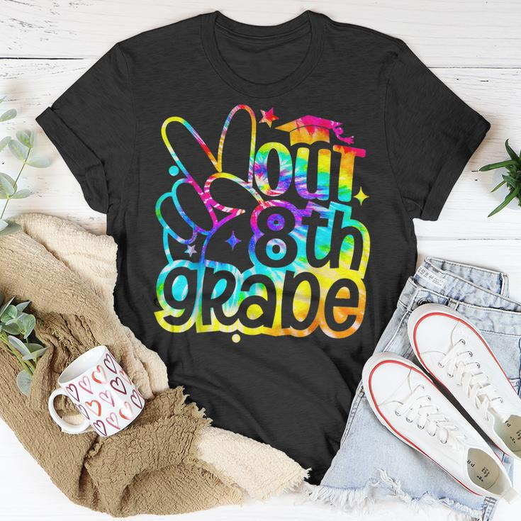 Peace Out 8Th Grade Graduation Last Day Of School Tie Dye Unisex T-Shirt Unique Gifts