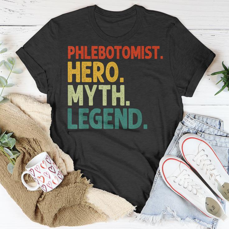 Phlebotomiker Held Mythos Legende Vintage-Phlebotomie T-Shirt Lustige Geschenke