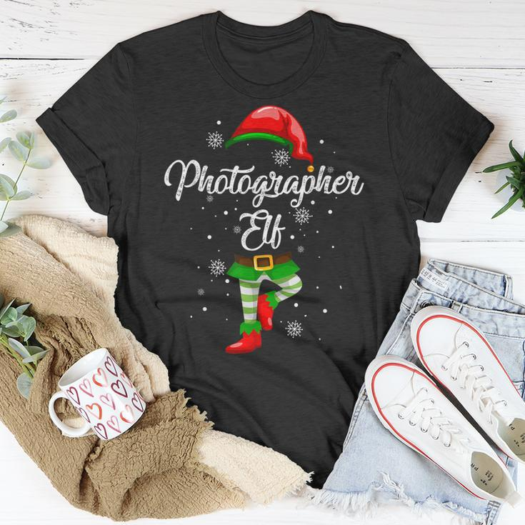 Photographer Elf Costume Christmas Team Group T-shirt Funny Gifts