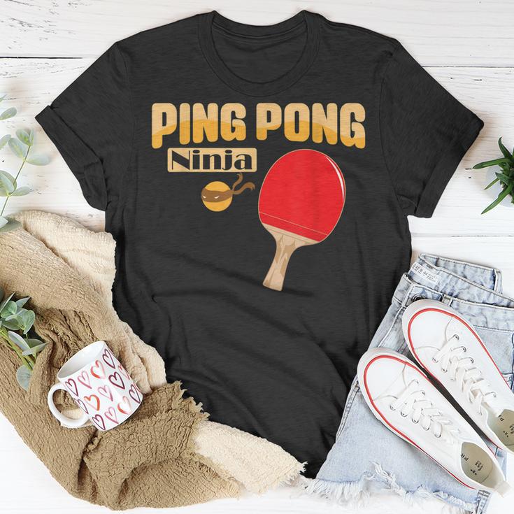 Ping Pong Ninja Tischtenniskelle T-Shirt Lustige Geschenke