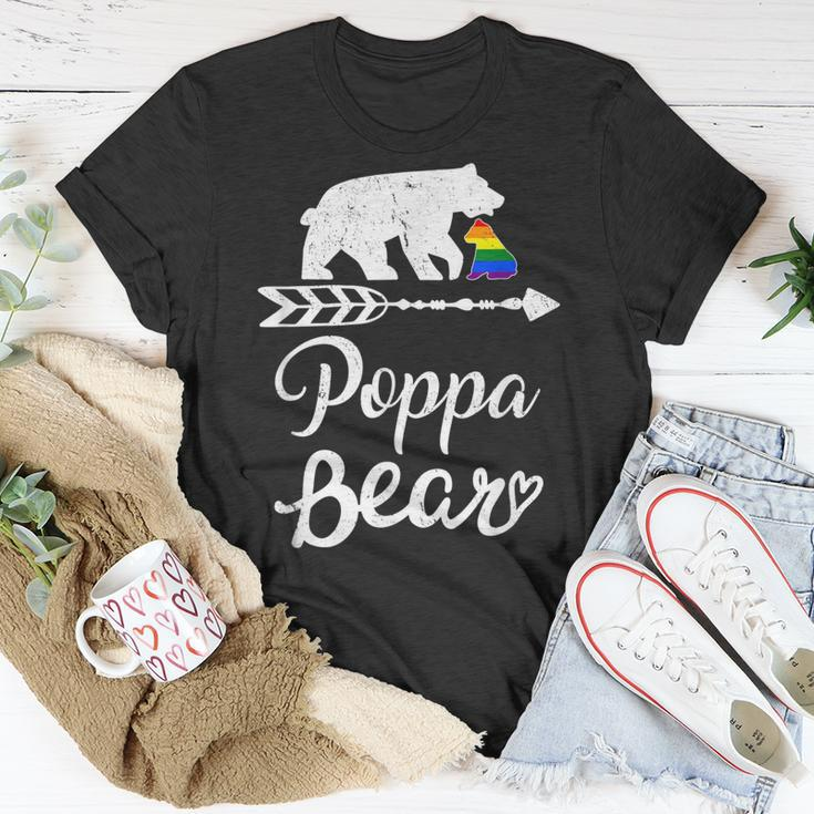 Poppa Bear Lgbt Lgbtq Rainbow Pride Gay Lesbian Unisex T-Shirt Unique Gifts