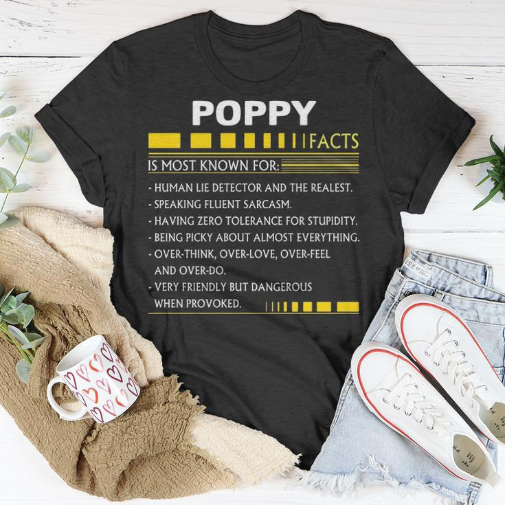 Poppy Name Gift Poppy Facts V2 Unisex T-Shirt Funny Gifts