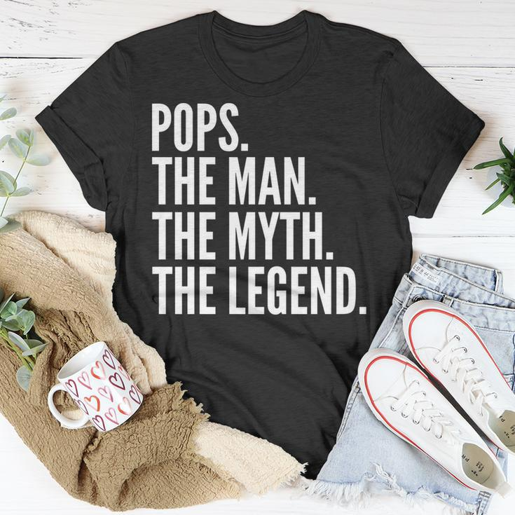 Pops The Man Der Mythos Die Legende Dad T-Shirt Lustige Geschenke