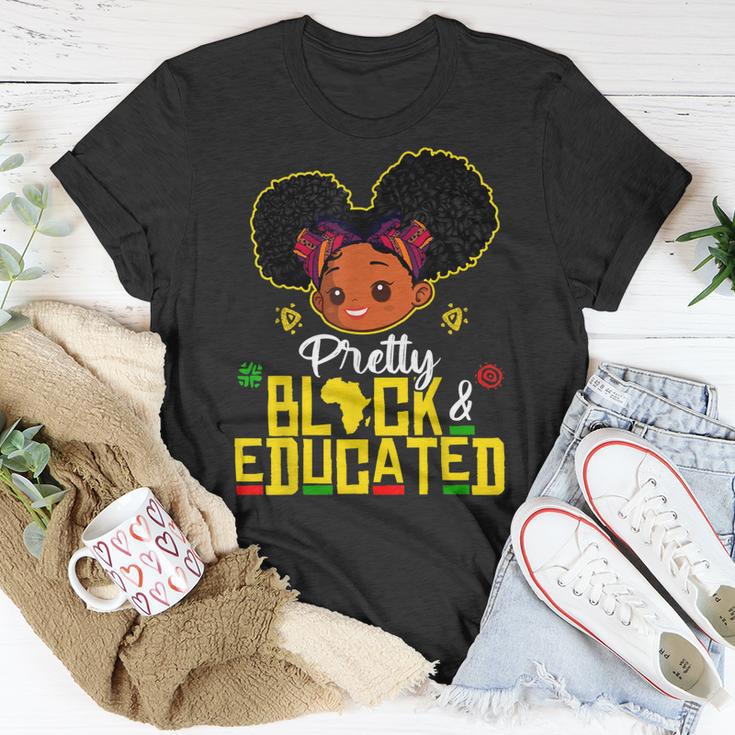 Pretty Black Educated Black History Kids Girls African Unisex T-Shirt ...