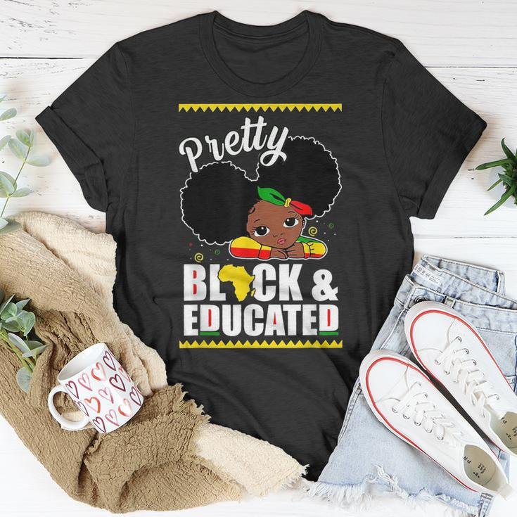 Pretty Black And Educated I Am The Strong African Queen Girl V9 T-Shirt Funny Gifts