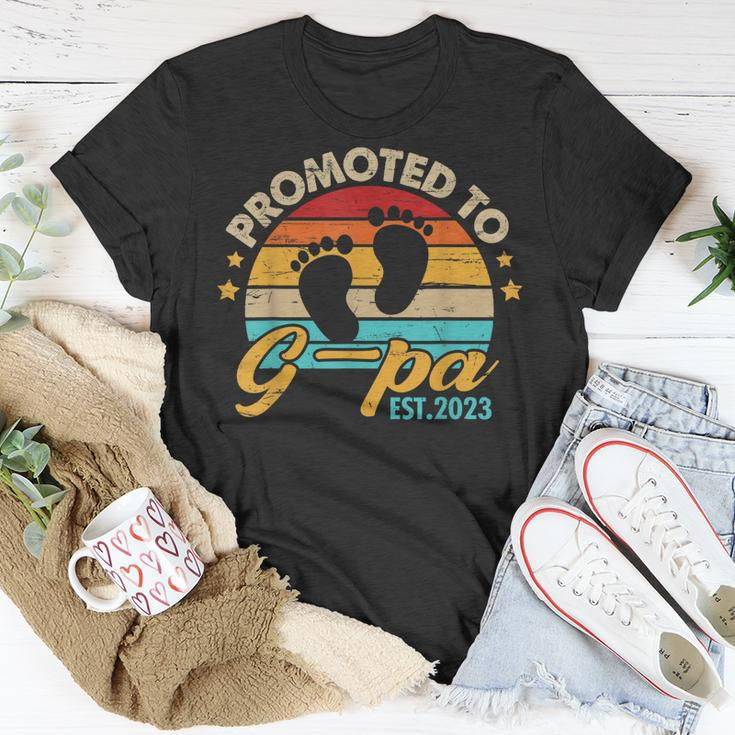 Mens Promoted To G Pa 2023 Fathers Day First Time Dad T-Shirt Funny Gifts