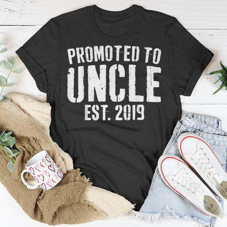 Promoted To Uncle 2019 Soon To Be Uncle Gift Gift For Mens Unisex T-Shirt Unique Gifts