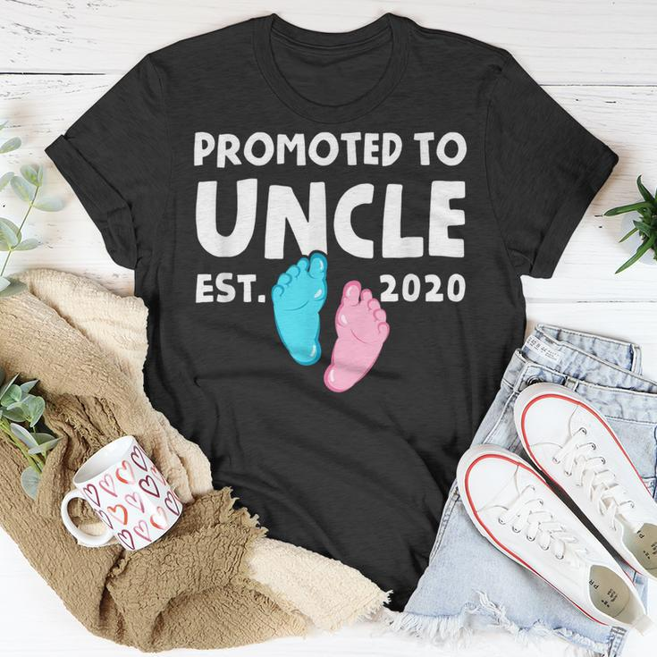 Promoted To Uncle Est 2020 Pregnancy New Uncle Gift Unisex T-Shirt Unique Gifts