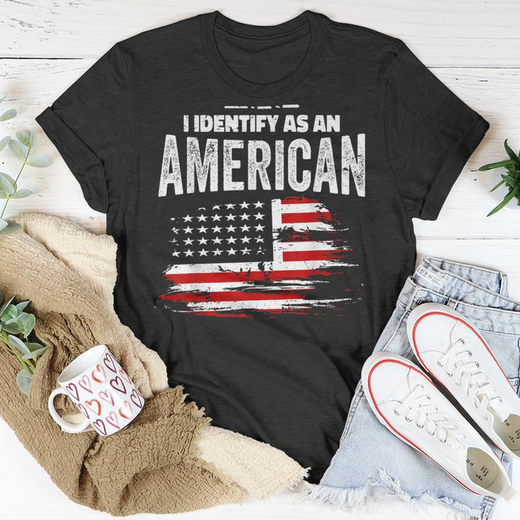Proud American I Identify As An American Unisex T-Shirt Unique Gifts