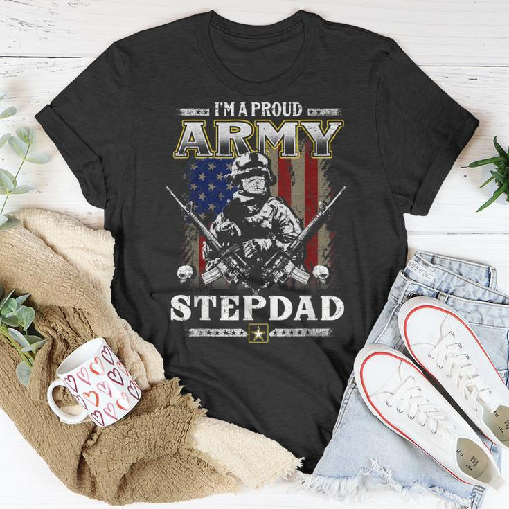 Im A Proud Army Stepdad Veteran Fathers Day 4Th Of July T-Shirt Funny Gifts