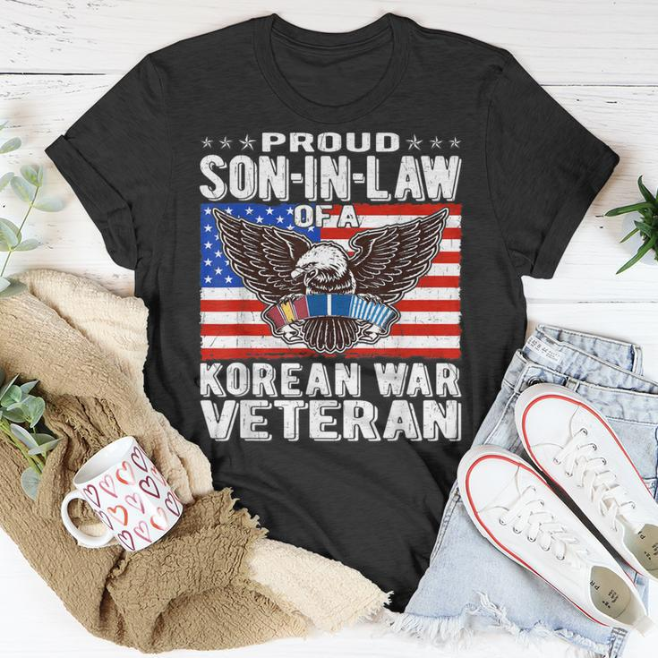 Mens Proud Son-In-Law Of Korean War Veteran Military Family T-shirt Funny Gifts