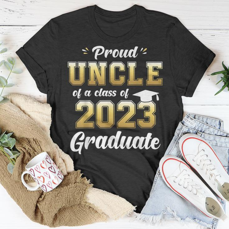 Proud Uncle Of A Class Of 2023 Graduate Senior 23 Gift For Mens Unisex T-Shirt Unique Gifts