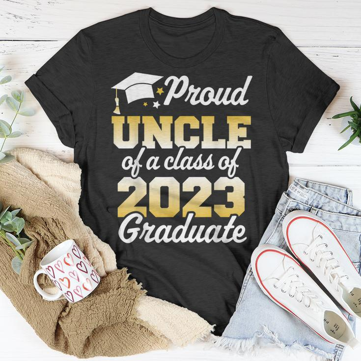 Proud Uncle Of A Class Of 2023 Graduate Senior Family Unisex T-Shirt Unique Gifts