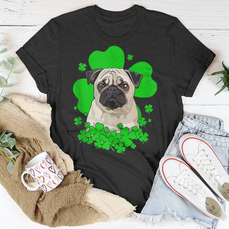 Pug St Patricks Day Clovers T-Shirt Funny Gifts