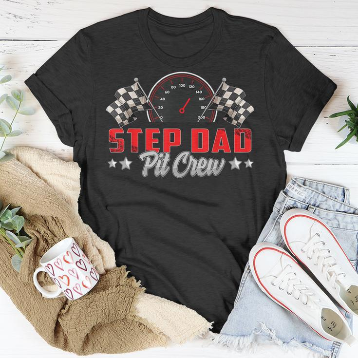 Race Car Birthday Party Racing Family Step Dad Pit Crew Unisex T-Shirt Unique Gifts