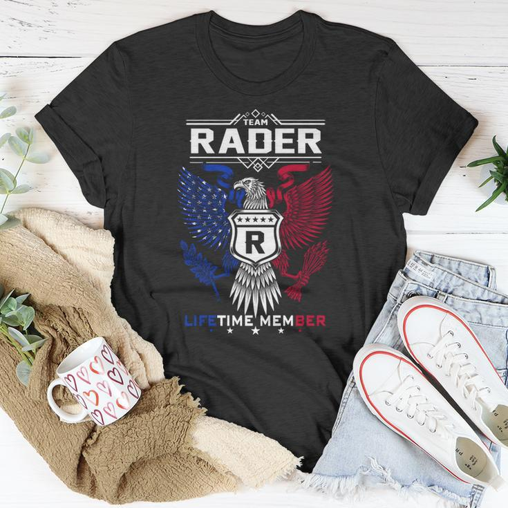 Rader Name - Rader Eagle Lifetime Member G Unisex T-Shirt Funny Gifts
