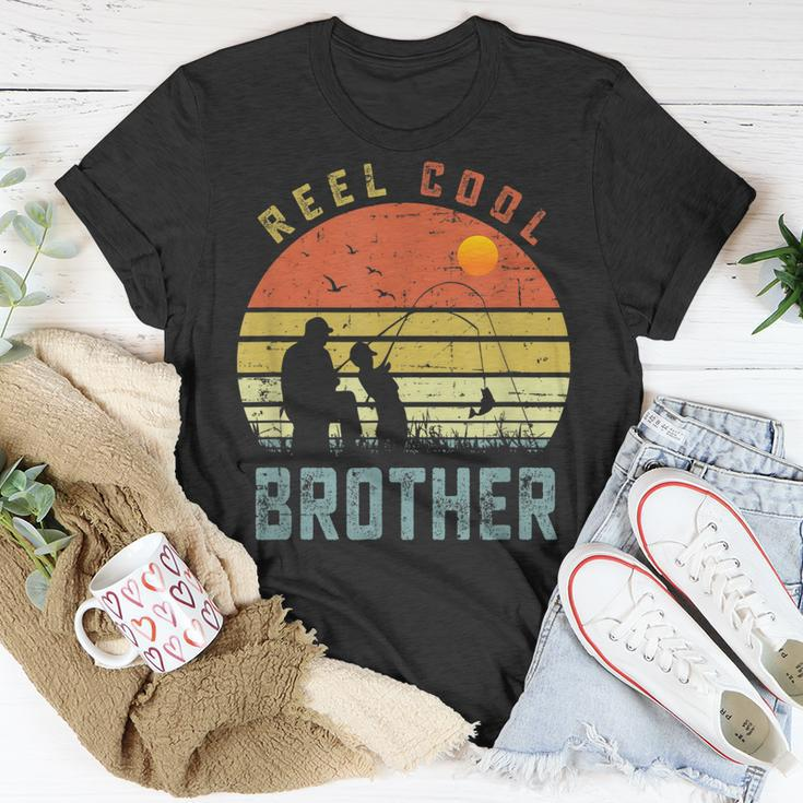 Reel Cool Brother Fathers Day Gift For Fishing Dad Unisex T-Shirt Unique Gifts