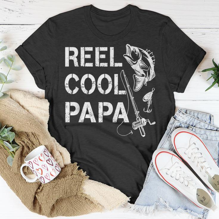 Reel Cool Papa Fishing Dad Gift Fathers Day Fisherman Fish Unisex T-Shirt Unique Gifts