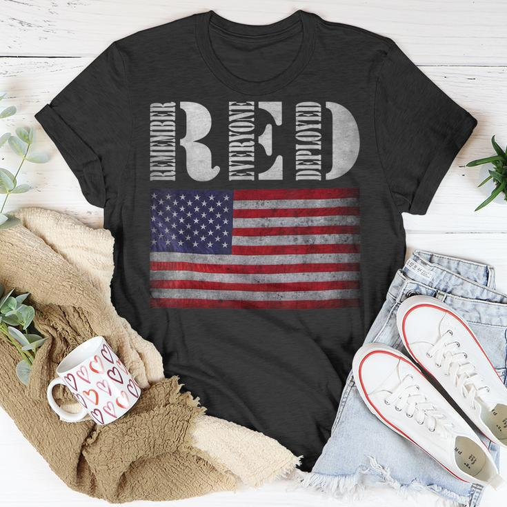 Remember Everyone Deployed Red Friday Us Military Support Unisex T-Shirt Unique Gifts