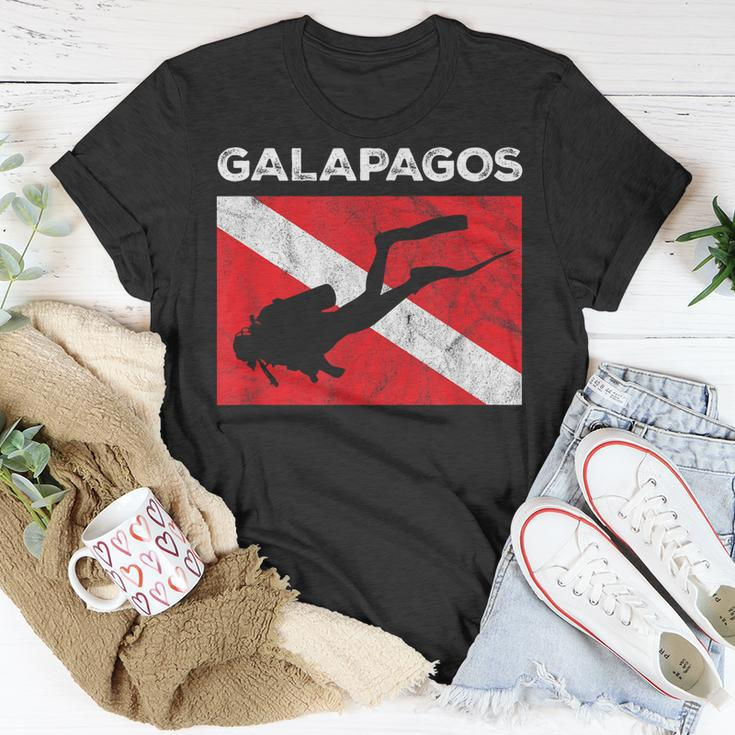 Retro Galapagos Islands Scuba Dive Vintage Dive Flag Diving T-shirt Personalized Gifts