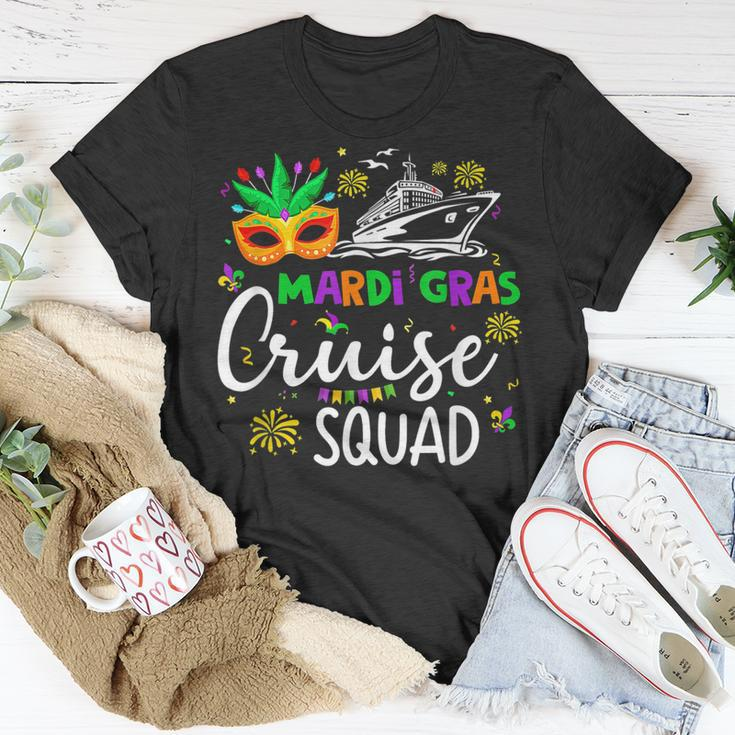 Retro Mardi Gras Cruise Squad 2023 Matching Family T-Shirt Funny Gifts