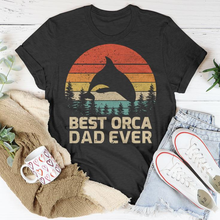 Retro Vintage Best Orca Dad Ever Father’S Day Long Sleeve Unisex T-Shirt Unique Gifts