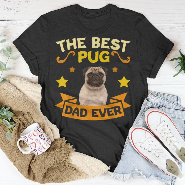 Retro Vintage Best Pug Dad Ever Fathers Day Gift Gift For Mens Unisex T-Shirt Unique Gifts
