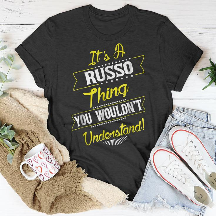 Russo Thing Family Name Reunion Surname TreeUnisex T-Shirt Funny Gifts