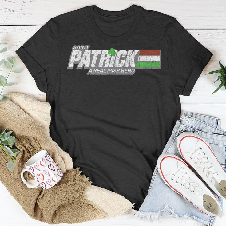 Saint Patricks Day Real Irish Hero Retro Military T-shirt Funny Gifts
