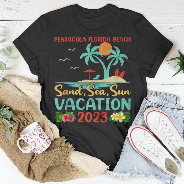 Sand Sea Sun Vacation 2023 Pensacola Florida Beach Unisex T-Shirt Unique Gifts