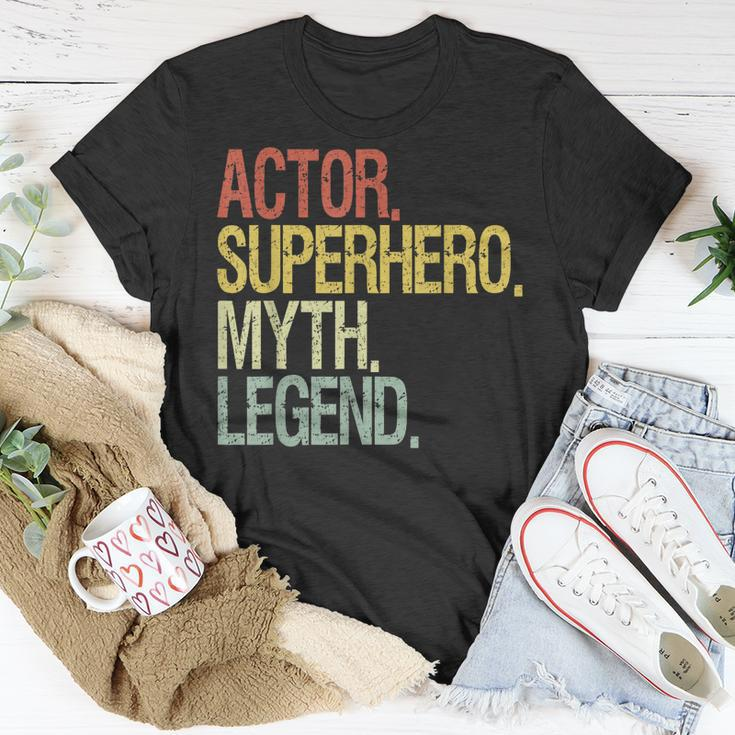 Schauspieler Superheld Mythos Legende Inspirierendes Zitat Schwarzes T-Shirt Lustige Geschenke