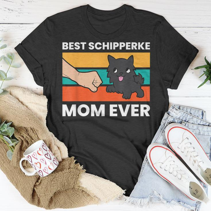 Schipperke Dog Owner Mom Best Schipperke Mom Ever Unisex T-Shirt Funny Gifts