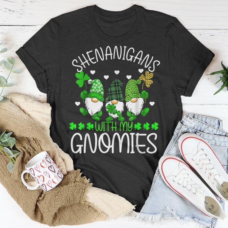 Shenanigans With My Gnomies St Patricks Day Gnome Shamrock T-Shirt Funny Gifts